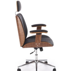 Toimistotuoli TIMBER, pähkinä / musta