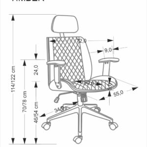 Toimistotuoli TIMBER, pähkinäpuu/vaalea beige