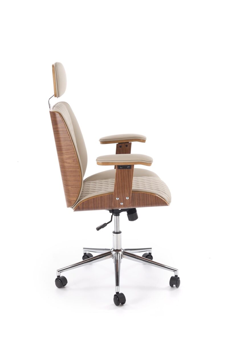 Toimistotuoli TIMBER, pähkinäpuu/vaalea beige