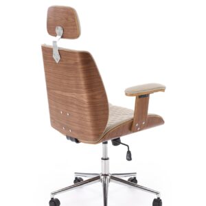 Toimistotuoli TIMBER, pähkinäpuu/vaalea beige