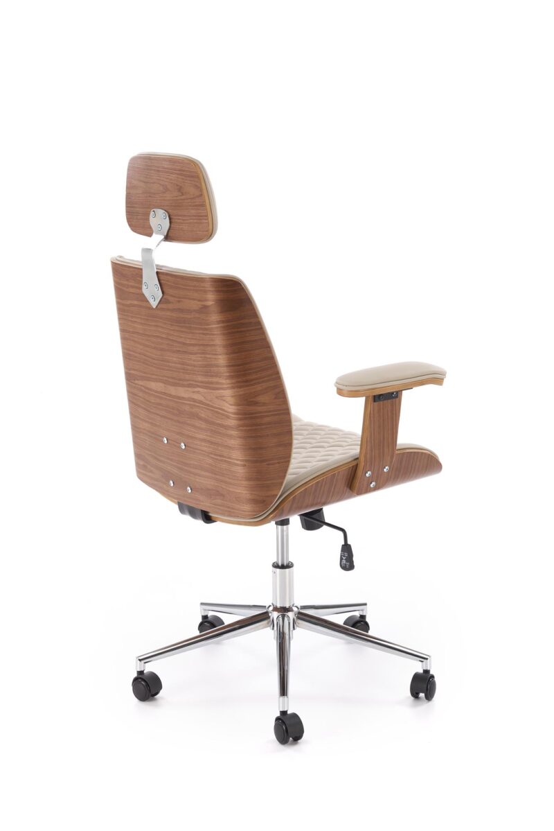 Toimistotuoli TIMBER, pähkinäpuu/vaalea beige