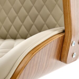 Toimistotuoli TIMBER, pähkinäpuu/vaalea beige