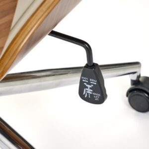 Toimistotuoli TIMBER, pähkinäpuu/vaalea beige