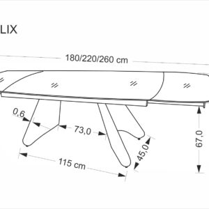 Pidentävä Ruokapöytä SALVIR, travertiini / kashmir