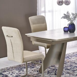 Pidentävä Ruokapöytä SALVIR, travertiini / kashmir