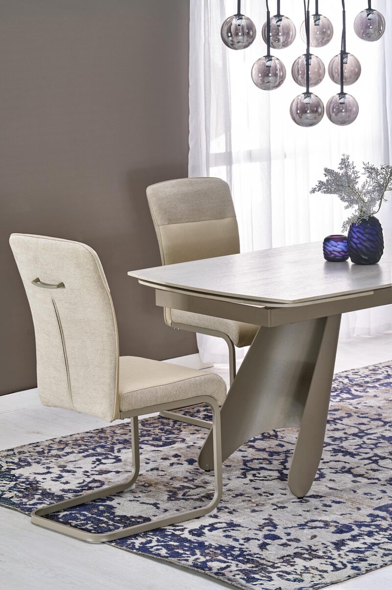 Pidentävä Ruokapöytä SALVIR, travertiini / kashmir