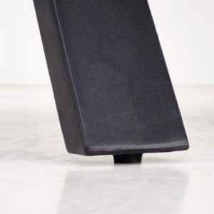 Pidentävä ruokapöytä PLAVEN, valkoinen marmori / musta