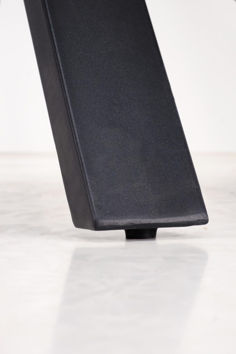 Pidentävä ruokapöytä PLAVEN, valkoinen marmori / musta