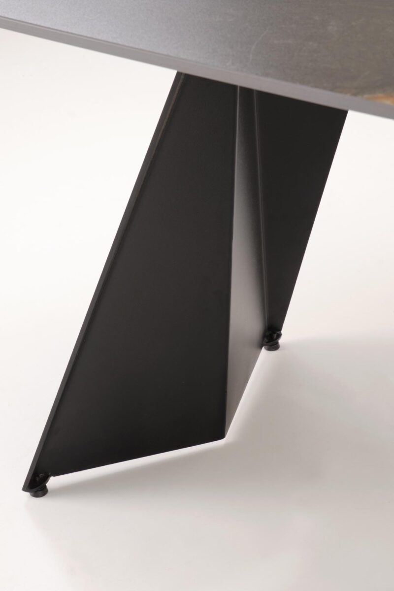 Pidentävä ruokapöytä ARMARIO, musta marmori / musta