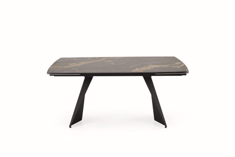 Pidentävä ruokapöytä ARMARIO, musta marmori / musta