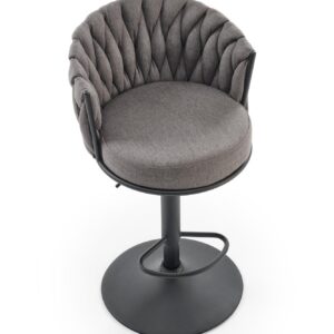 Baarituoli CINDRA, musta / harmaata