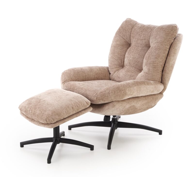 Kääntyvä nojatuoli PESTA, puffs, beige