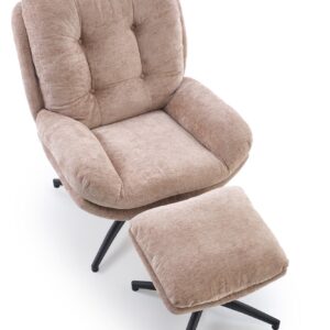 Kääntyvä nojatuoli PESTA, puffs, beige