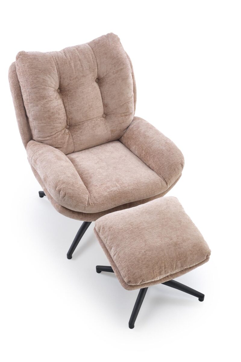 Kääntyvä nojatuoli PESTA, puffs, beige