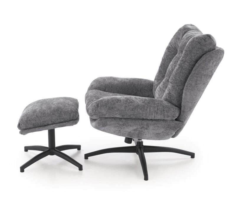 Kääntyvä nojatuoli PESTA, rahin, harmaa