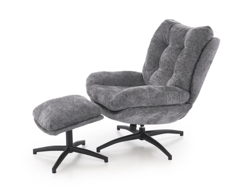 Kääntyvä nojatuoli PESTA, rahin, harmaa