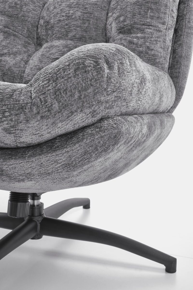 Kääntyvä nojatuoli PESTA, rahin, harmaa