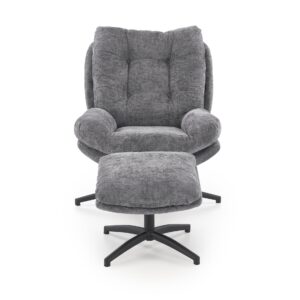 Kääntyvä nojatuoli PESTA, rahin, harmaa