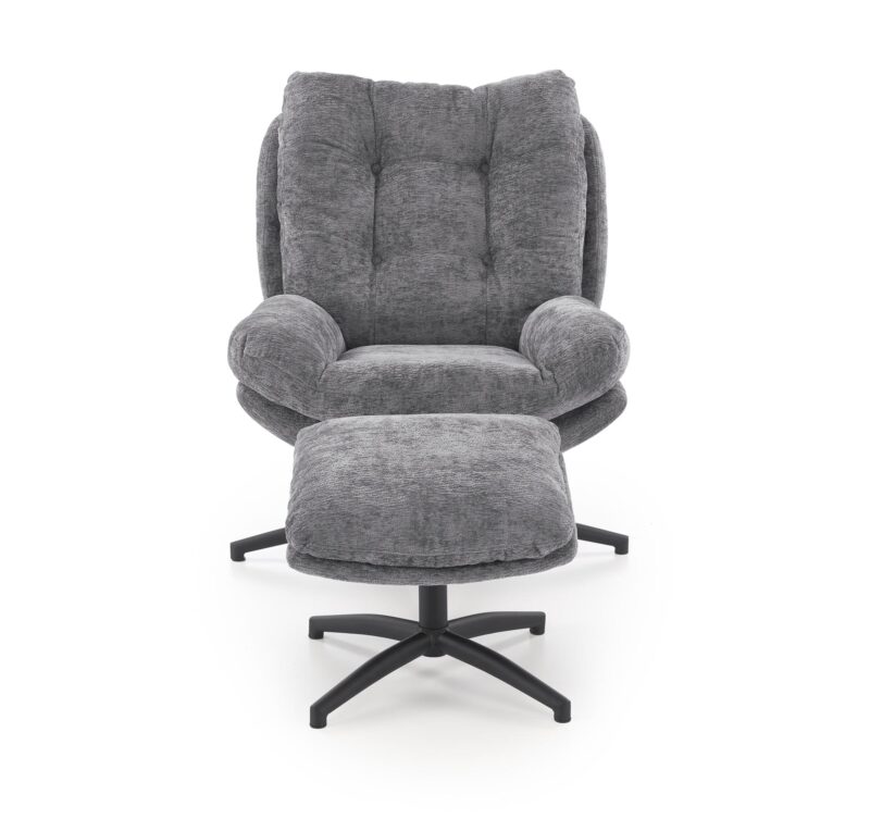 Kääntyvä nojatuoli PESTA, rahin, harmaa