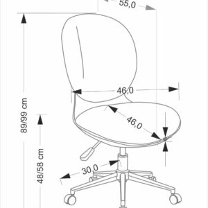 Toimistotuoli ORION, valkoinen / vaaleanpunainen