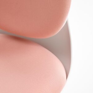 Toimistotuoli ORION, valkoinen / vaaleanpunainen