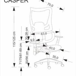 Toimiston tuoli CALAVIA musta