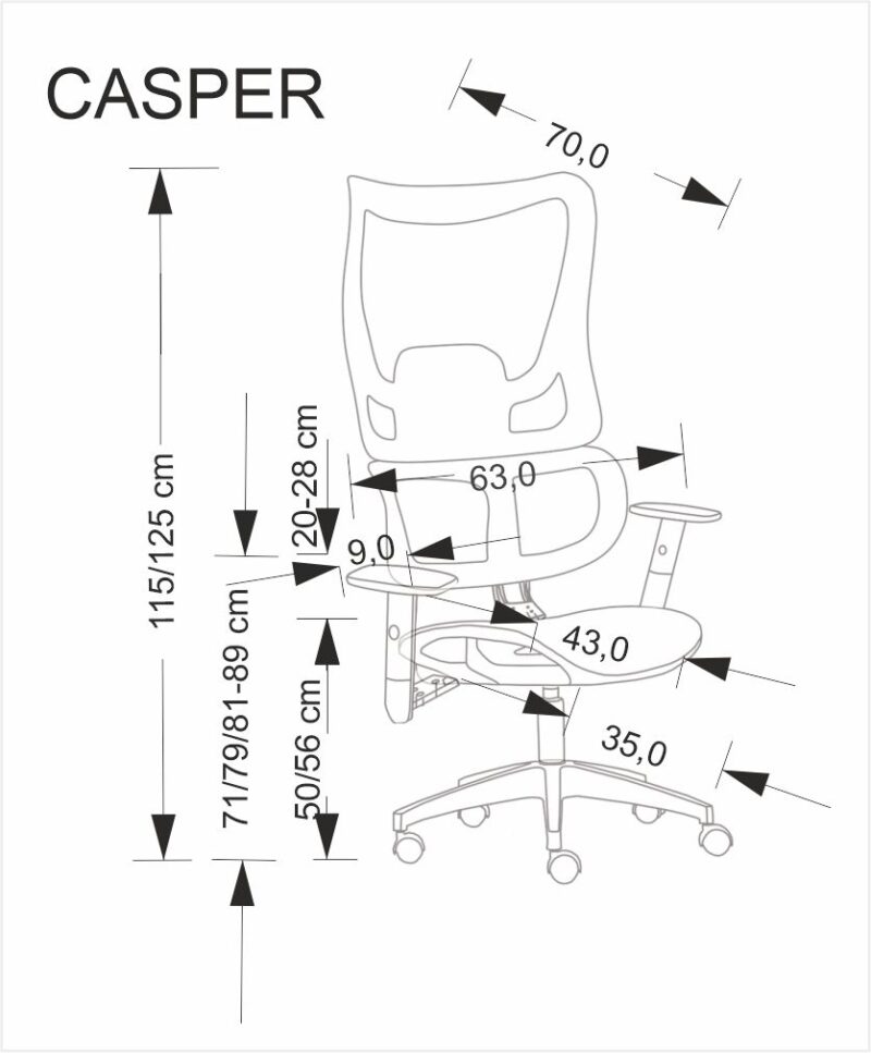 Toimiston tuoli CALAVIA musta