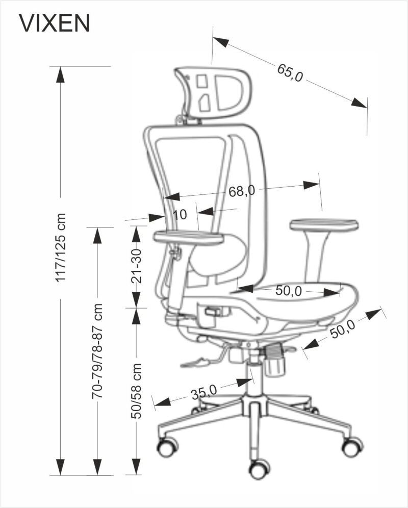 Toimistotuoli VIXEN, musta