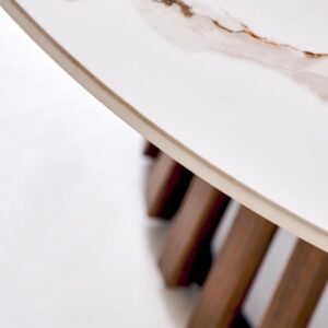 Kahvitablet BELRIA, pähkinä / valkoinen marmori