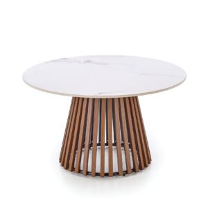 Kahvitablet BELRIA, pähkinä / valkoinen marmori