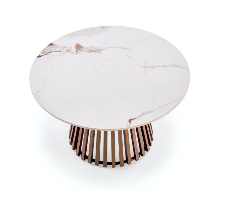 Kahvitablet BELRIA, pähkinä / valkoinen marmori