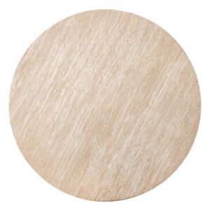 Kahvilapöytä DOROTEA, travertiini / pähkinä