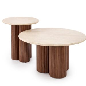 Kahvitalo DOROTEA S, travertiini / pähkinä