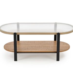 Kahvilapöytä GRETA, luonnollinen / musta