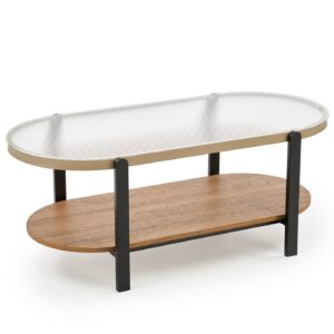 Kahvilapöytä GRETA, luonnollinen / musta