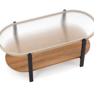 Kahvilapöytä GRETA, luonnollinen / musta