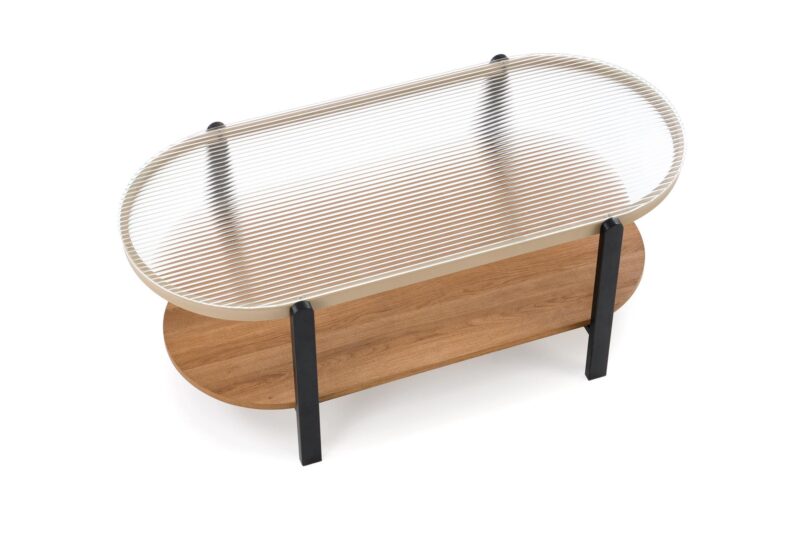 Kahvilapöytä GRETA, luonnollinen / musta