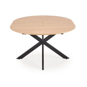 Pidennettävä ruokapöytä LORVEN, luonnollinen / musta