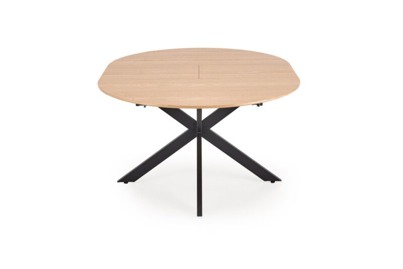 Pidennettävä ruokapöytä LORVEN, luonnollinen / musta