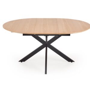 Pidennettävä ruokapöytä LORVEN, luonnollinen / musta