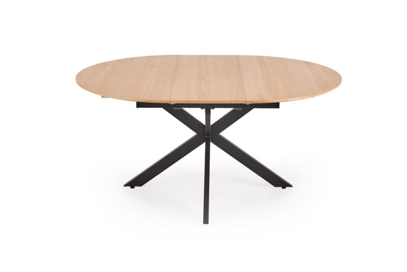 Pidennettävä ruokapöytä LORVEN, luonnollinen / musta