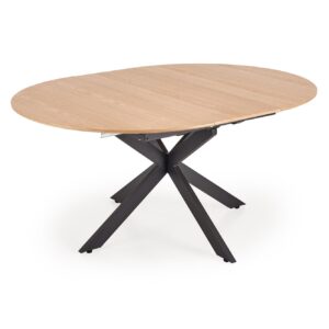 Pidennettävä ruokapöytä LORVEN, luonnollinen / musta