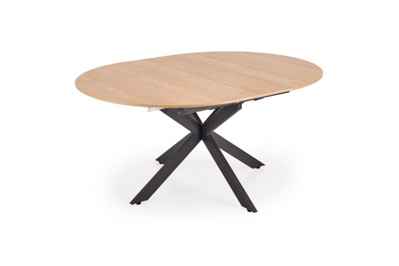 Pidennettävä ruokapöytä LORVEN, luonnollinen / musta