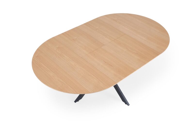 Pidennettävä ruokapöytä LORVEN, luonnollinen / musta