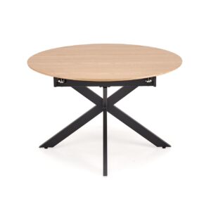 Pidennettävä ruokapöytä LORVEN, luonnollinen / musta