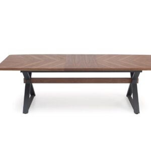 Pidentävä Ruokapöytä ALDORA, pähkinä / musta