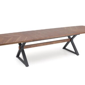 Pidentävä Ruokapöytä ALDORA, pähkinä / musta