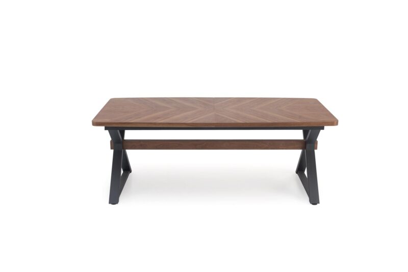 Pidentävä Ruokapöytä ALDORA, pähkinä / musta