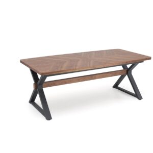 Pidentävä Ruokapöytä ALDORA, pähkinä / musta