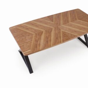 Pidentävä Ruokapöytä ALDORA, pähkinä / musta